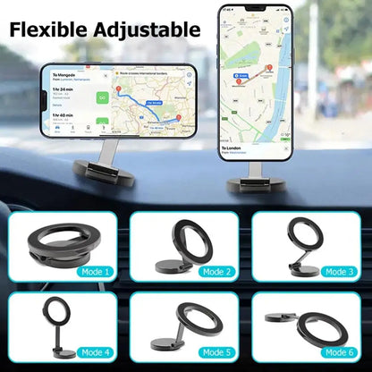 RUBINZHI Magnetic Car Phone Holder – Universal 360° Rotation